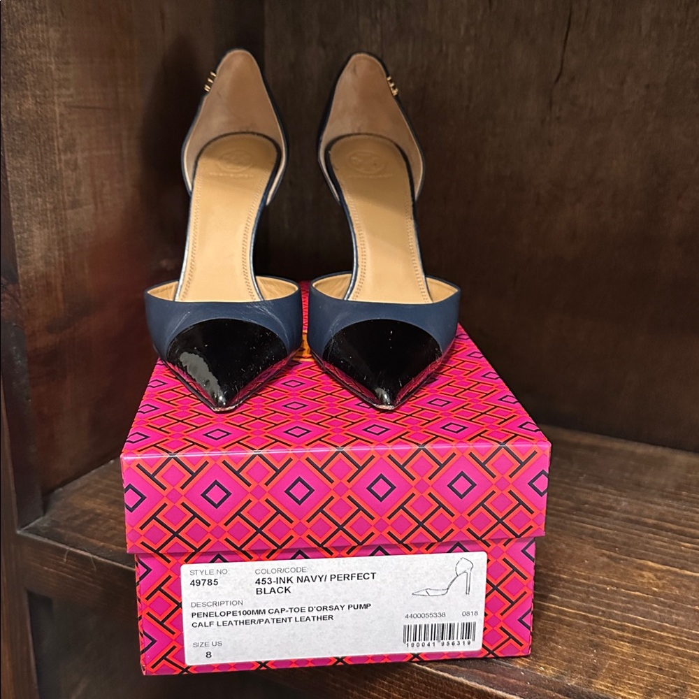 Tory Burch Penelope cap toe D’orsay pump